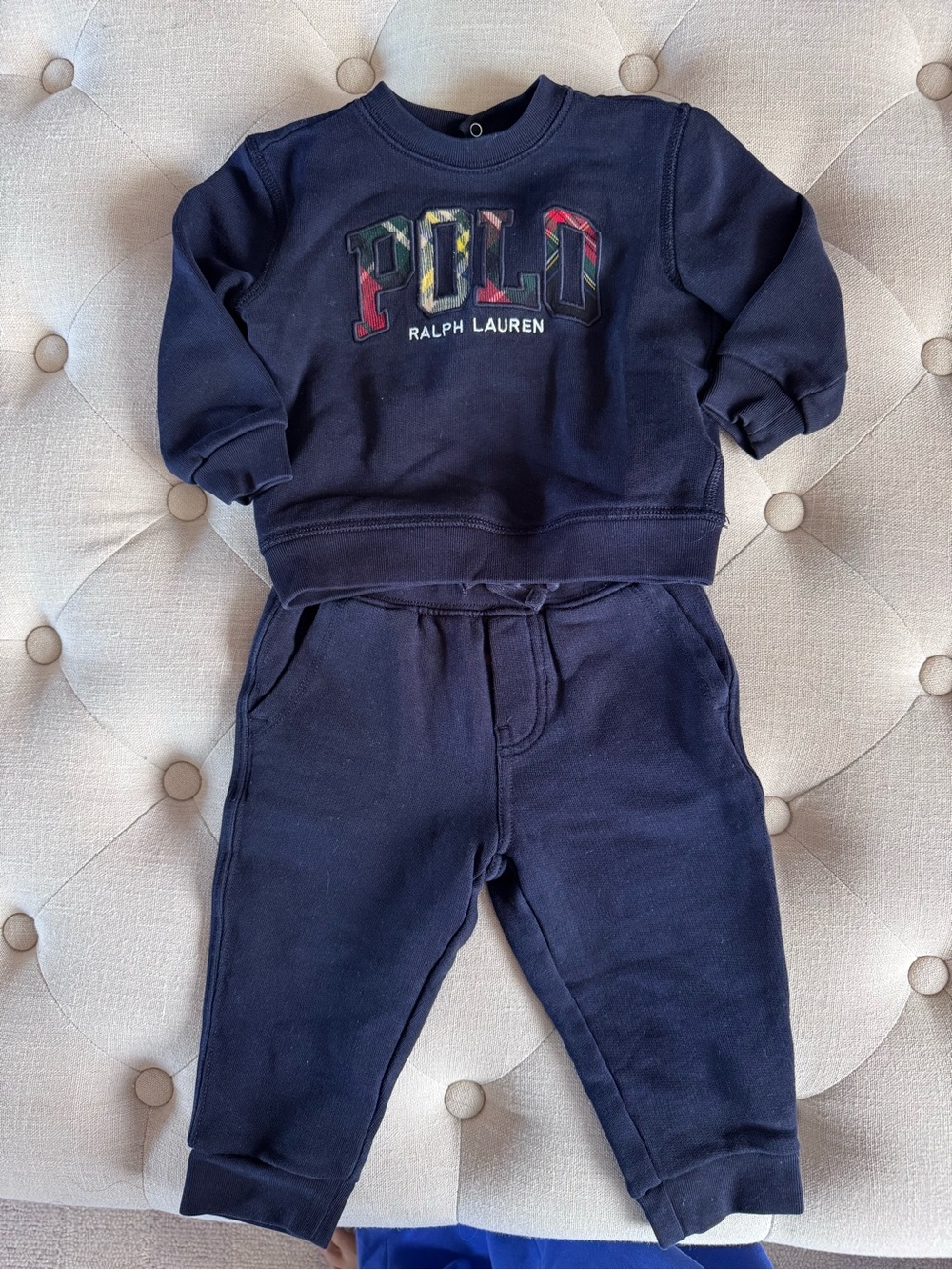 Ralph Lauren Navy Polo Logo Sweatshirt & Joggers Set